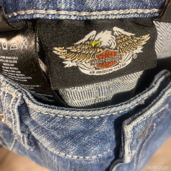 Harley-Davidson Women’s Bootcut Jeans Size 6 Long Medium Wash Stretch Denim - Picture 4 of 11